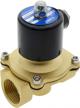dc 12v 2w-250-25 brass electric solenoid valve normally closed, electromagnetic control water/air/diesel controller logo