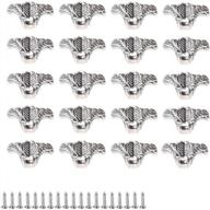 набор из 20 антикварных серебряных ножек для ювелирных изделий или деревянных футляров - металлические уголки и защита для ног, 22x17 мм логотип