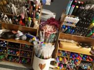 картинка 1 прикреплена к отзыву Organize Your Desk With Marbrasse Upgraded Wooden Pencil Holder - Art Supply & Stationary Organizer Caddy (B16GZ-Cherry) от Lorenzo Wood