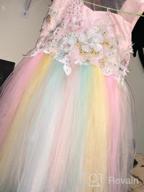 img 1 attached to Stunning Christmas Flower Girl Dresses: Rainbow Tulle, 3D Embroidery, And Beading For Princess Pageants And Weddings By Weileenice review by Rick Howlett