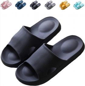 img 4 attached to Women'S Quick-Drying Comfy Shower Slides Sandals For Indoor & Outdoor Use
