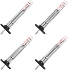 img 4 attached to 📏 PROND Tire Tread Depth Gauge - Accurate Measurement Tools for Tire Treads, Color-Coded Tire Depth Gauge - 4PCS, White Type