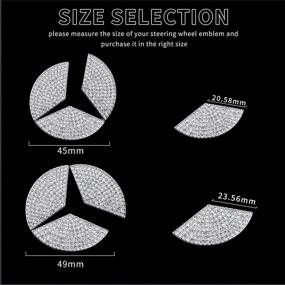 img 2 attached to 💎 Add Sparkle to Your Mercedes-Benz with KORUIPEI Steering Wheel Bling Crystal Emblem -A Stunning Diamond Car Accessory for a Glamorous Interior (49mm)