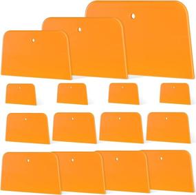 img 4 attached to 🚗 Frienda Automotive Body Filler Spreaders: 15-Piece Plastic Auto Body Spreader Kit for Easy Application of Fillers, Putties, Glazes, Caulks, and Paint