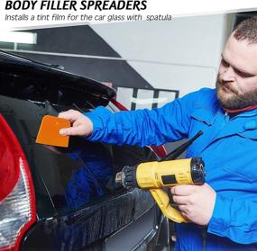 img 3 attached to 🚗 Frienda Automotive Body Filler Spreaders: 15-Piece Plastic Auto Body Spreader Kit for Easy Application of Fillers, Putties, Glazes, Caulks, and Paint