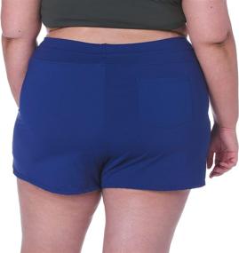 img 1 attached to 🩱 Plus Size Solid Front Tie Swim Short Bikini Swimsuit Bottom for Women by 24th & Ocean