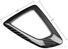 img 3 attached to 🔲 Enhance Your BMW Interior: AIRSPEED Carbon Fiber Car Gear Shift Knob Panel Frame Cover Trim Stickers – Perfect Accessories for F20 F21 F22 F23 F30 F34 F35 F32 F33 F36