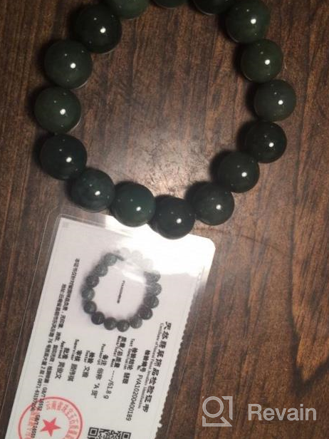 img 1 attached to NW 1776 Natural Authentic Jade Beaded 💎 Elastic Bracelet for Good Fortune, Courage, Luck, and Wealth review by Mahmut Ojeda