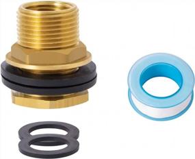 img 4 attached to SUNGATOR Water Bulkhead Tank Connector, 1/2" Female Thread And 3/4" Male G Thread With Extra 2-Piece Rubber Rings And 1 Sealing Tape