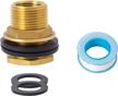 sungator water bulkhead tank connector, 1/2" female thread and 3/4" male g thread with extra 2-piece rubber rings and 1 sealing tape logo