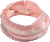 cable knit kids winter scarf for toddler girls - warm and cozy duoyeree scarves logo