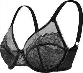 img 1 attached to Floral Lace Minimizer Underwire Bra For Women - Plus Size, Full Coverage, Unlined And Unpadded