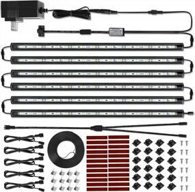 img 4 attached to Litever LED Safe Lighting Kit: Door Control Activated 6Pc 12In Light Bars - Linkable, Extendable Plug-In For Gun Safes, Closets & More | Daylight 5000K