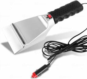 img 4 attached to 12V Electric Heated Ice Scraper - Quickly Melt Snow & Ice From Windshields With Non-Scratch Premium Quality Winter Car Tool!