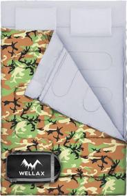 img 4 attached to Maximum Comfort And Protection For Couples With WELLAX Double Sleeping Bag - Ideal For Camping, Backpacking, And Hiking In Any Terrain And Weather