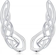 потрясающие серьги-альпинисты winnicaca s925 из стерлингового серебра с гипоаллергенным опалом для женщин логотип
