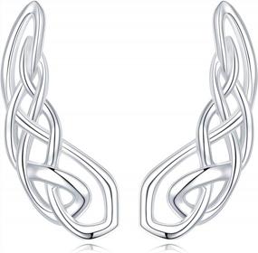 img 4 attached to Stunning WINNICACA S925 Sterling Silver Ear Climbers Earrings With Hypoallergenic Opal For Women