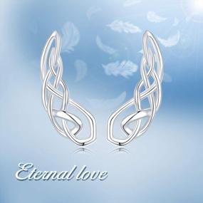 img 2 attached to Stunning WINNICACA S925 Sterling Silver Ear Climbers Earrings With Hypoallergenic Opal For Women