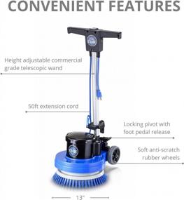 img 3 attached to Prolux Core Heavy Duty Single Pad Commercial Polisher Floor Buffer Machine Tile Scrubber 🧹 (13 Inch - Medium Duty with Hard Brush - Exclusive Edition for Enhanced Floor Cleaning)