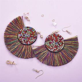 img 3 attached to YAKAMOZ 6Pairs Fringe Earring Jewelry Findings With Earring Backs,Earring Hooks,Stud For DIY Tassel Earring Making Craft Supplies