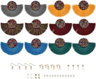 yakamoz 6 пар серьги с бахромой ювелирные изделия с задней стороной серьги, крючки для сережек, шпильки для изготовления сережек с кисточками «сделай сам» товары для рукоделия логотип