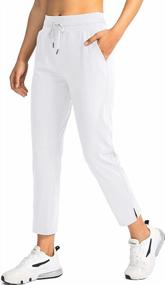 img 4 attached to Soothfeel Women'S 7/8 Stretch High Waisted Golf Pants With 4 Pockets - Perfect For Athletic Work, Travel, And Sport