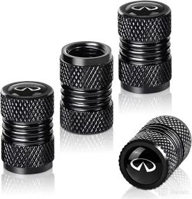 img 4 attached to 🔧 Enhance Your Infiniti with RocarKB Black Metal Car Wheel Valve Stem Covers - Stylish Accessory Pack for QX50 Q50 Q70 Q70L Q60 QX30 QX60 QX80