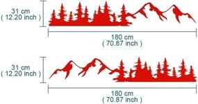 img 3 attached to Графика леса и горного пейзажа на самодельных виниловых наклейках для боковых поверхностей автомобиля размером 70 дюймов.
