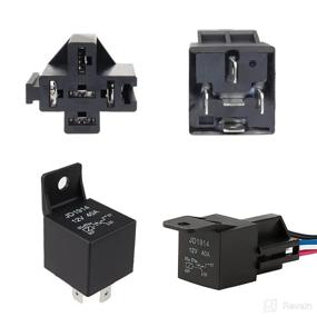 img 2 attached to 🚢 Waterproof 5-Pack Automotive Relay with Harness - 40 Amp 12V DC, 5-Pin SPDT Bosch Style for Automotive Truck Marine Boat Fan