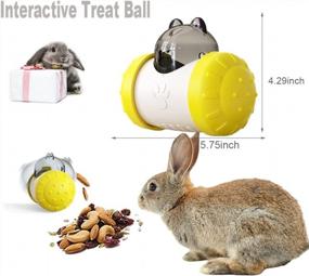 img 3 attached to Interactive Pet Toy & Meal Dispenser: Rabbit & Guine Pig Treat Ball, Promotes Digestion & Fights Obesity, Regulates Gastrointestinal Issues, Ideal For Use With Food Or Treats