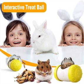 img 2 attached to Interactive Pet Toy & Meal Dispenser: Rabbit & Guine Pig Treat Ball, Promotes Digestion & Fights Obesity, Regulates Gastrointestinal Issues, Ideal For Use With Food Or Treats