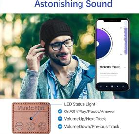 img 2 attached to Bluetooth Beanie Hat For Men Gifts - Stocking Stuffer Ideas For Teen Boys Girls, Adults Men Women Tech Gamers With Wireless Headphones Music Cap
