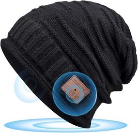 img 4 attached to Bluetooth Beanie Hat For Men Gifts - Stocking Stuffer Ideas For Teen Boys Girls, Adults Men Women Tech Gamers With Wireless Headphones Music Cap