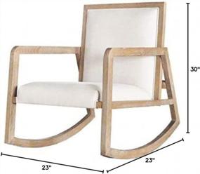 img 3 attached to Расслабьтесь в стиле: кресло-качалка кремового цвета Burnham Home для максимального комфорта