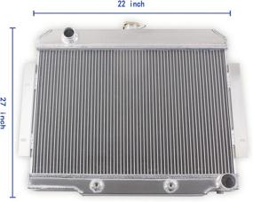 img 3 attached to 🔥 LUXERAD 3-Row Core Aluminum Cooling Radiator for 1972-1986 Jeep CJ5 CJ6 CJ7 with V8 Conversion Chevy Engine Radiator (GM/Chevy V8 Engine SWAP)