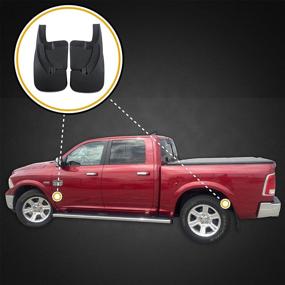 img 3 attached to 🚗 Red Hound Auto Premium Mud Flaps Splash Guards for Dodge Ram (1500 2009-2018, 1500 Classic 2019, 2500 3500 2010-2018) - Front & Rear 4 Piece Set with Molded Design - Compatible with Trucks featuring OEM Fender Flares