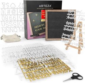 img 1 attached to Get Creative With 526 Changeable Letters And 164 Symbols With The Arteza Gray Felt Letter Board Set: Perfect For Signs, Decor & Menus!