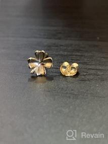 img 5 attached to 🍀 Hypoallergenic Sterling Silver Four Leaf Clover Stud Earrings for Women and Girls - Cute Heart Shaped Flower Tragus Post Minimalist Jewelry - Good Luck Small Studs for St. Patrick's Day Gifts