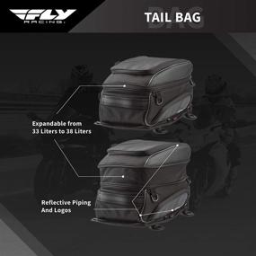 img 3 attached to 🏍️ FLY Racing Tail Bag for Street Motorcycle Seat, 19L to 25L Capacity, with Rain Cover, Black - Enhanced SEO