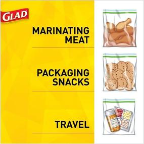 img 2 attached to Glad Zipper Food Storage Plastic Bags - Gallon Size - 9-Pack (40 Count per Bag) - 60032