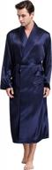 luxurious lonxu silk satin bathrobe: big and tall sizes s~3xl plus for the ultimate comfort and style logo
