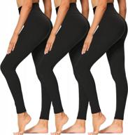 🔥 premium high-waisted leggings: comfy tummy control pants for women - ideal for running, cycling, yoga & workouts - regular and plus sizes available logo