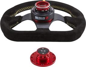 img 3 attached to KYOSTAR Dry Carbon Fiber Steering Wheel Quick Release Hub Adapter Snap Off Boos Kit Red 8306#