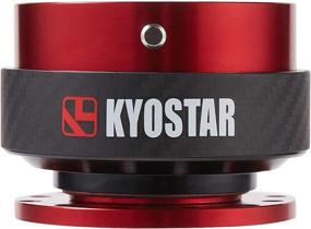 img 4 attached to KYOSTAR Dry Carbon Fiber Steering Wheel Quick Release Hub Adapter Snap Off Boos Kit Red 8306#