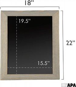 img 3 attached to Rustic Wooden Magnetic Chalkboard Sign - 18X22 Inch Graywash Framed Wall Hanging For Farmhouse Decor, Wedding Menu & Home