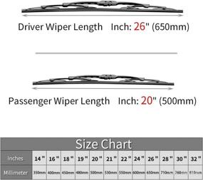 img 3 attached to 🚗 Replacement 26"+20" Windshield Wiper Blades for Acura MDX - 2014-2016 Vehicle Compatibility - OTUAYAUTO Factory Aftermarket