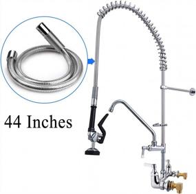 img 3 attached to 44 Inch Flexible Metal Stainless Steel Hose For All Commercial Pre-Rinse Kitchen Sink Faucets - COOLWEST Replacement (111CM 44")