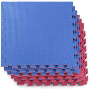 img 1 attached to Xspec 1'' Thick Interlocking Gym Foam Mats - 12 Piece Set For 48 Sq Ft Of Protective Flooring