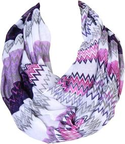 img 2 attached to 🍀 Lucky Leaf Lightweight Infinity Chevron Women's Scarves & Wraps: Must-Have Fashion Accessories