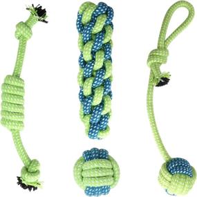 img 4 attached to Keep Your Small Dogs Entertained With Depets 4PCS Assorted Chew Toy Set